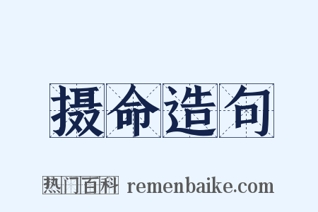 摄命造句是什么意思的图片